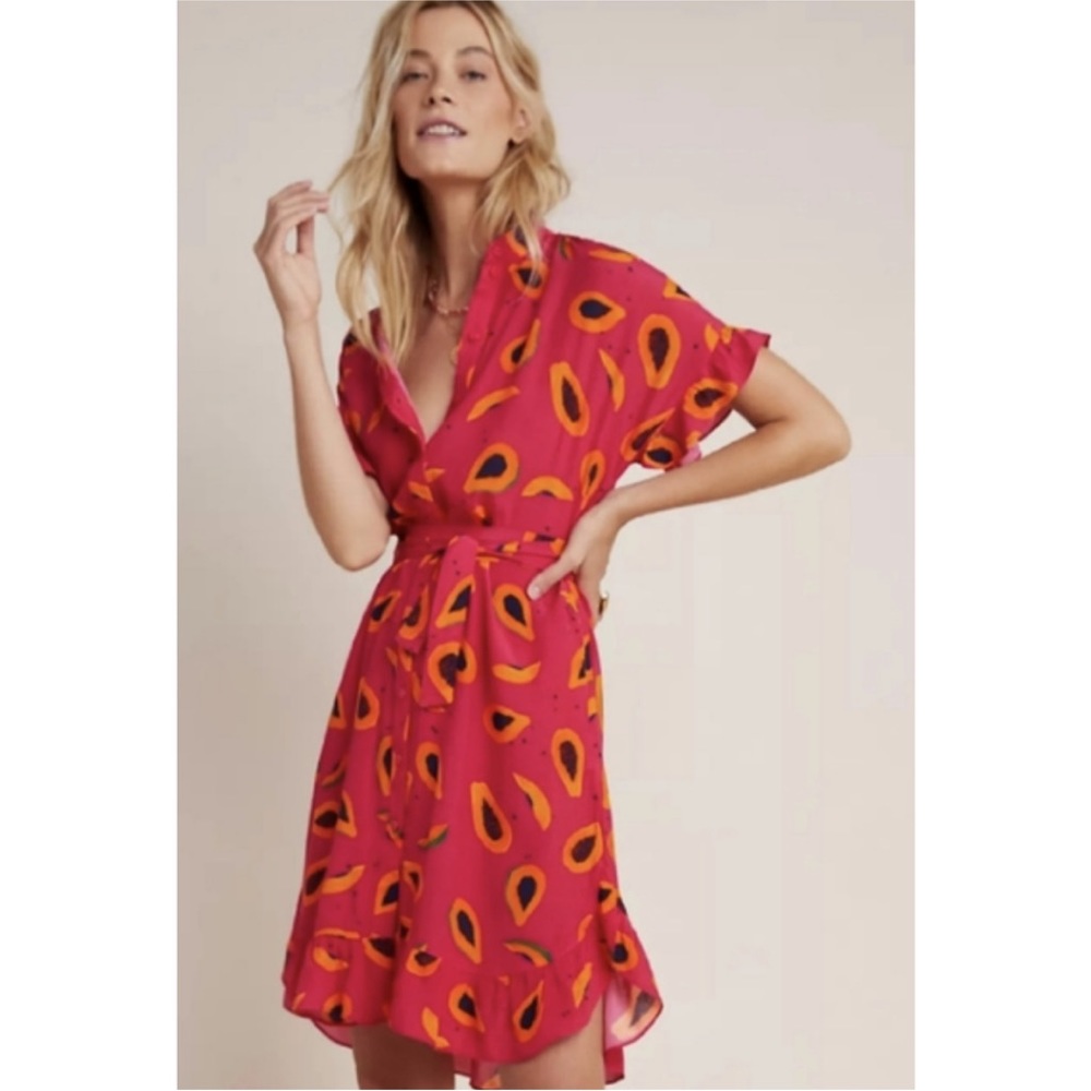 Anthropologie Corey Lynn Calter pink papaya dress - size L